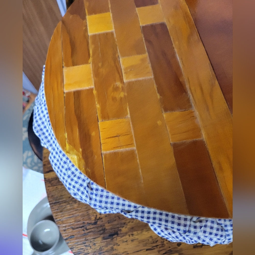 Vintage 1950s Wicker Picnic Basket w/Blue Gingham Lining double lided - Picture 7 of 16